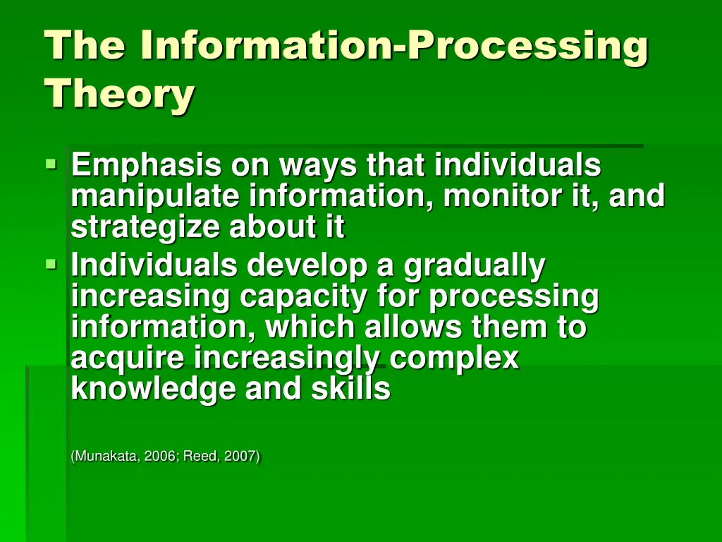 the information processing theory