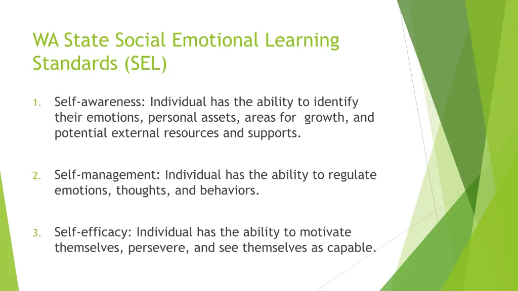 wa state social emotional learning standards sel