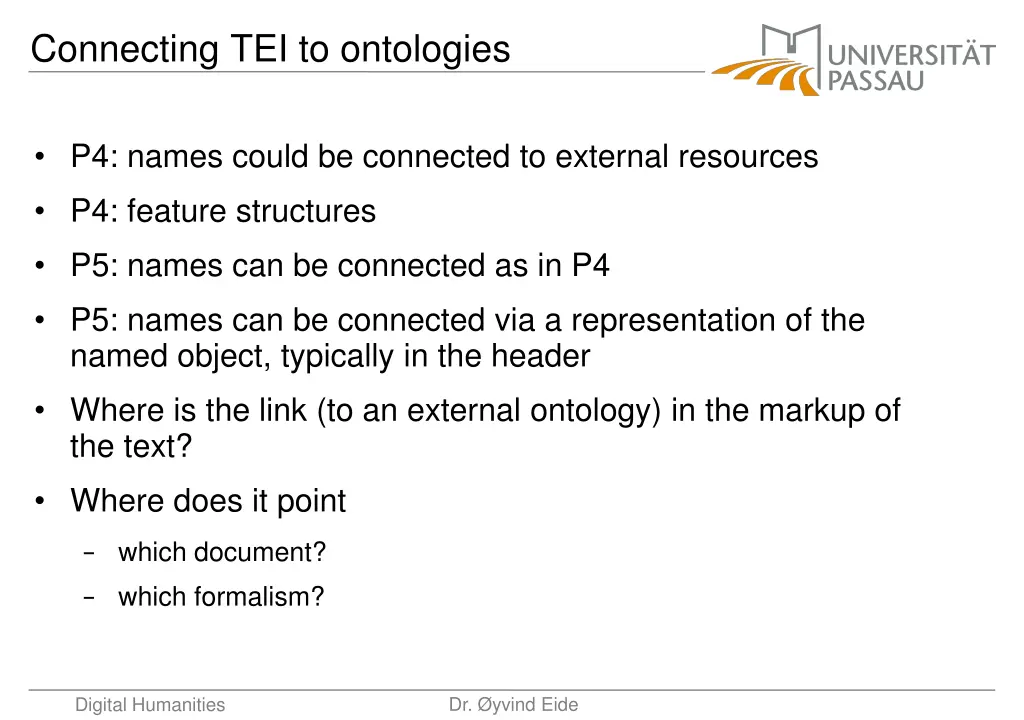 connecting tei to ontologies