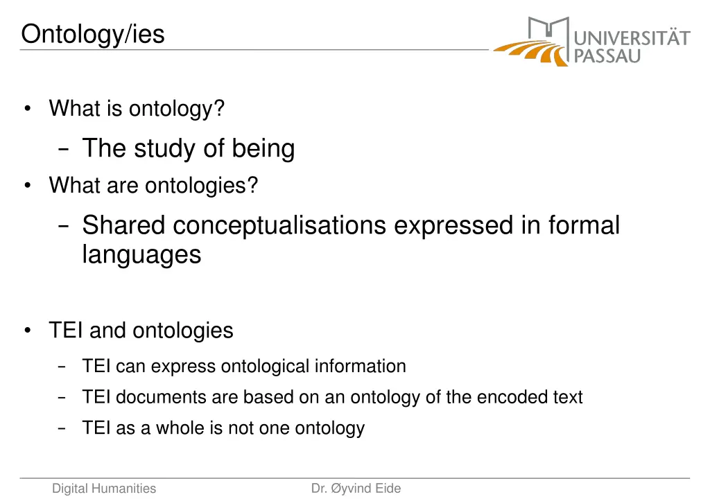 ontology ies