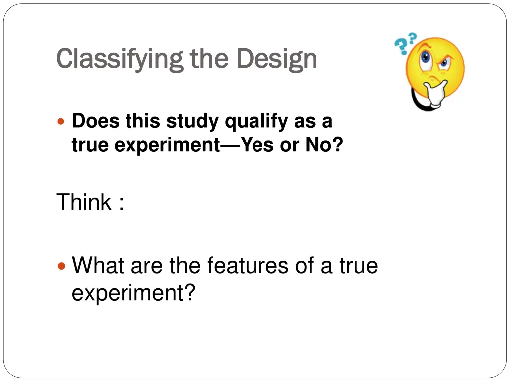 classifying the design classifying the design