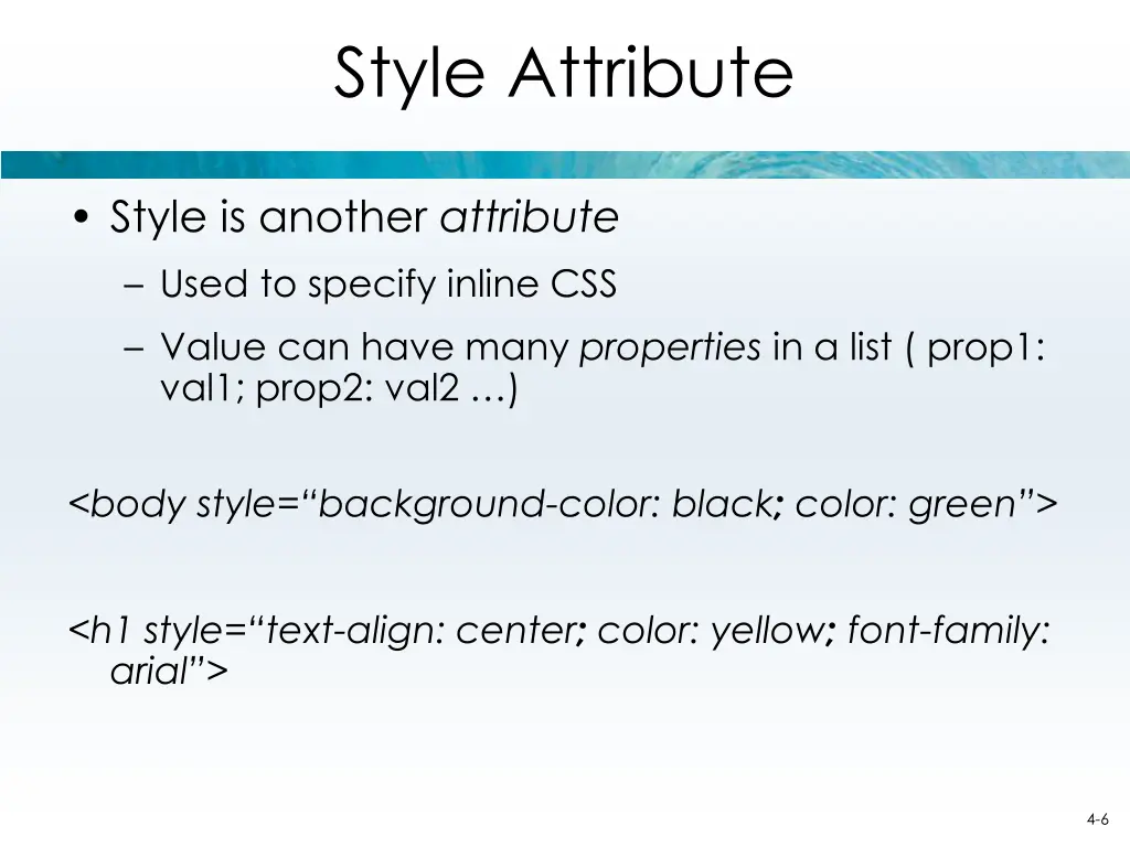 style attribute