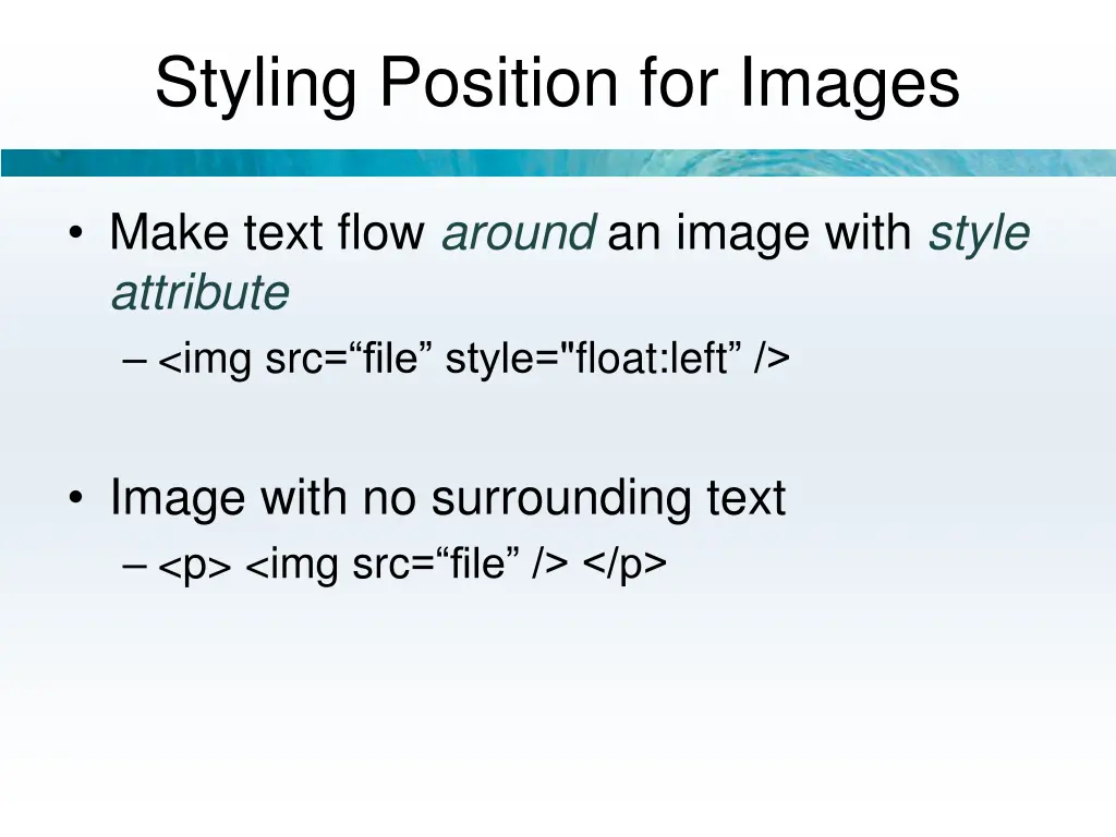 styling position for images 1