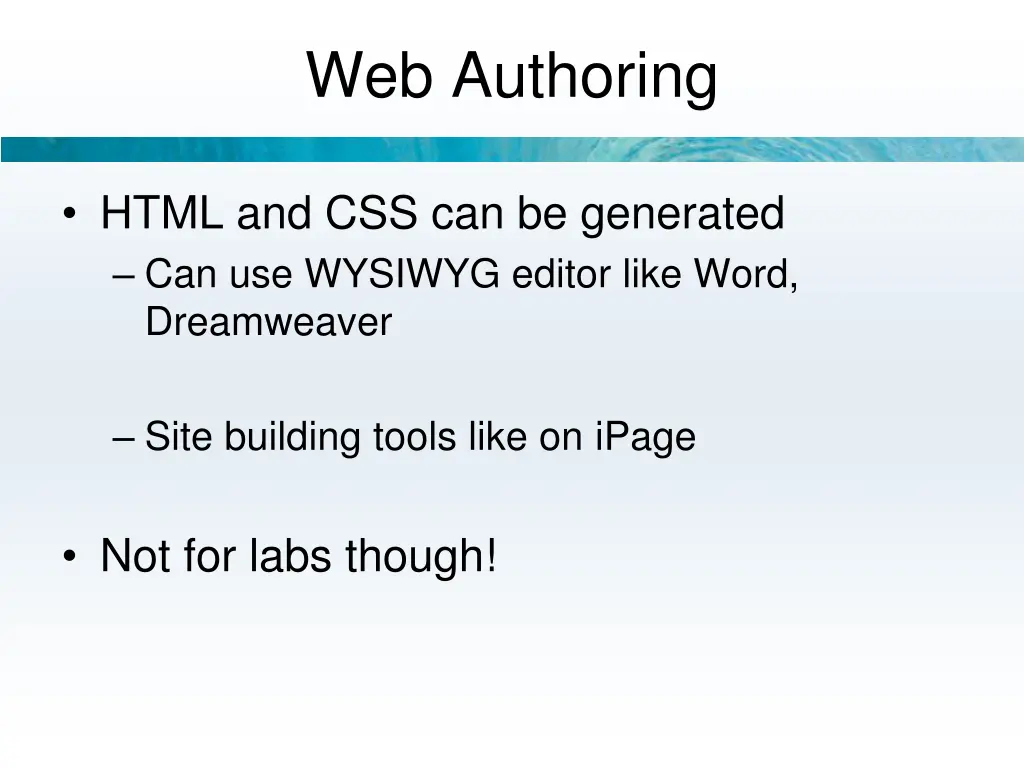 web authoring