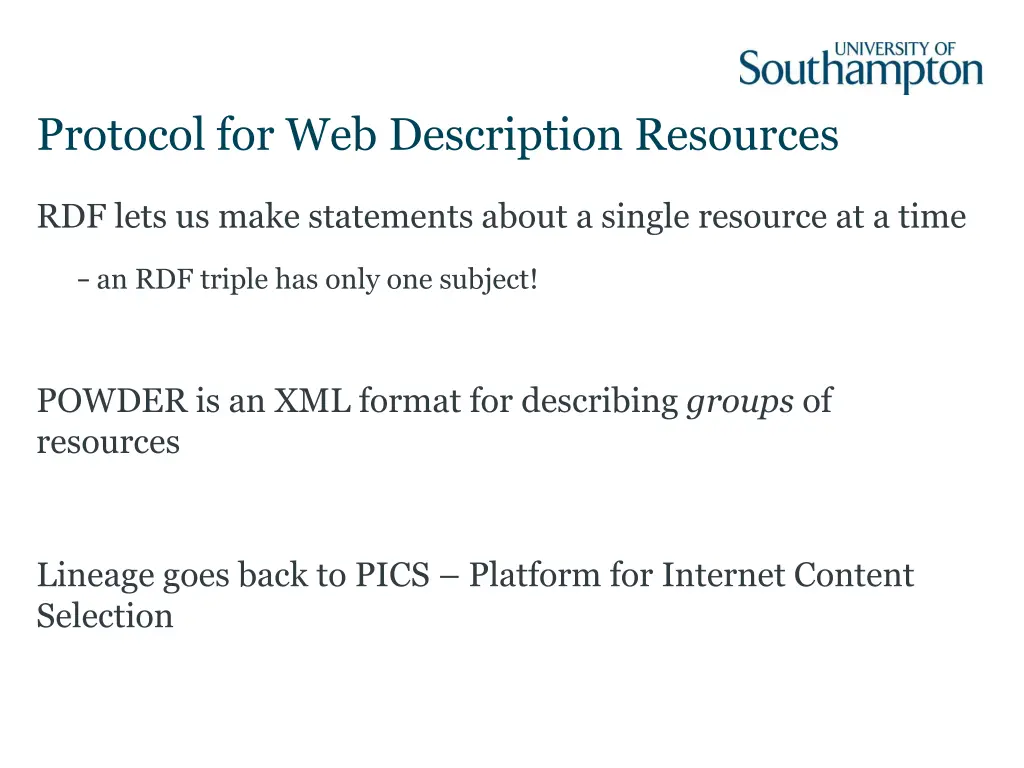 protocol for web description resources