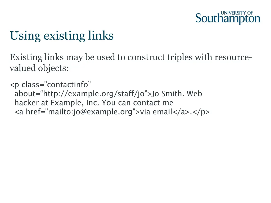 using existing links