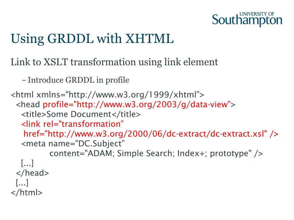 using grddl with xhtml