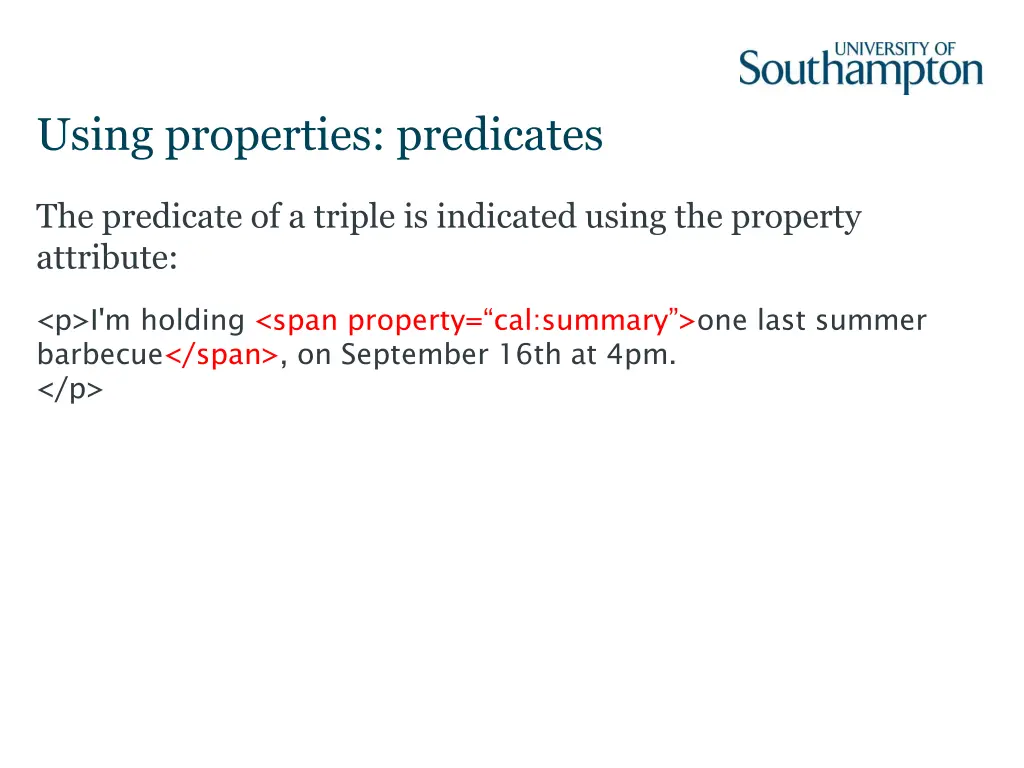 using properties predicates 1