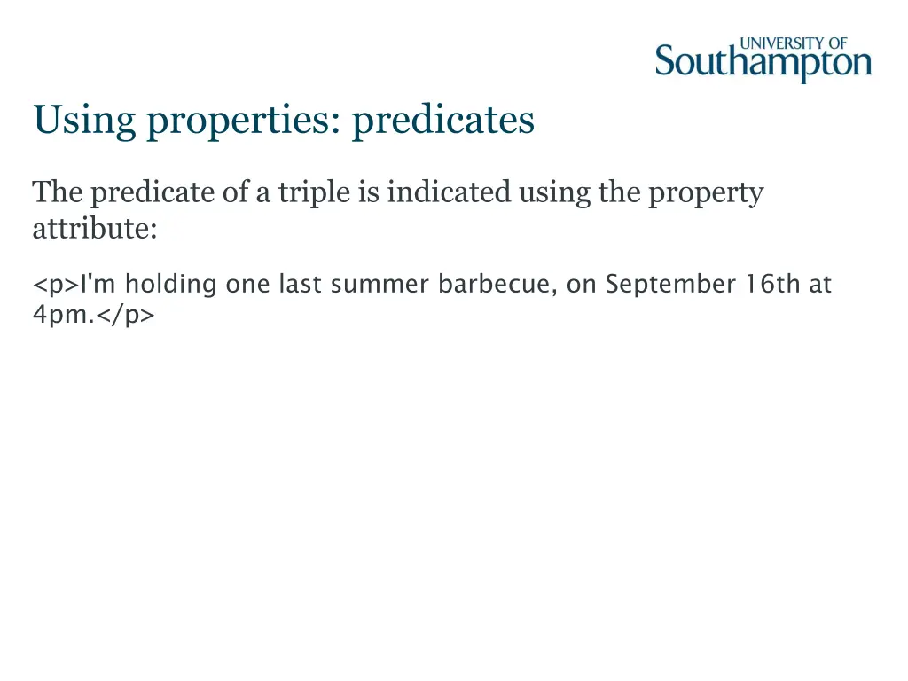 using properties predicates