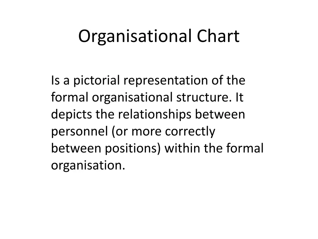 organisational chart