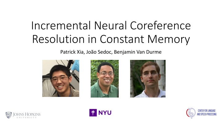 incremental neural coreference resolution