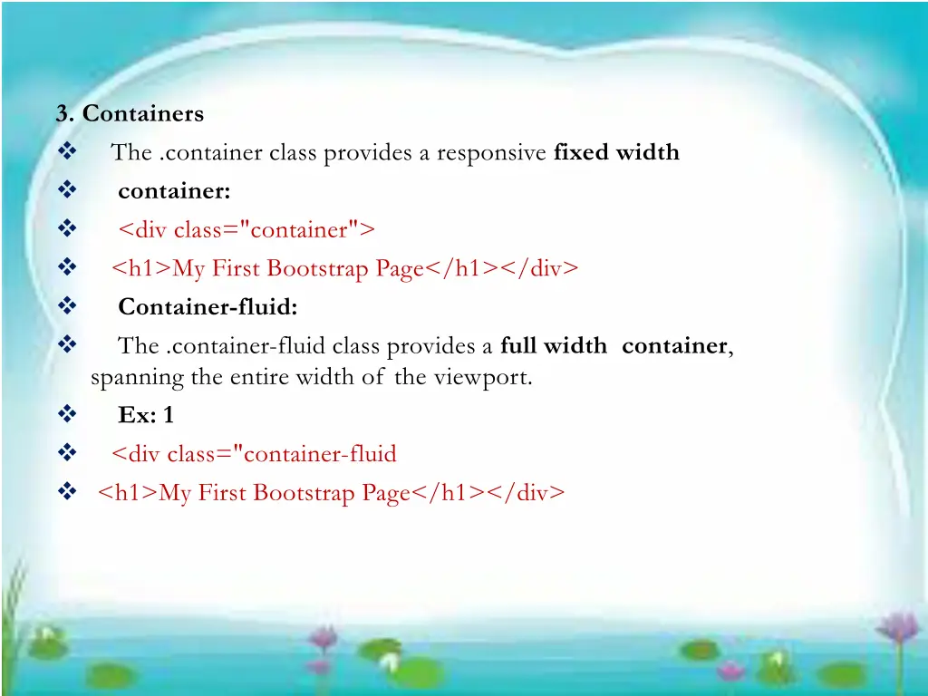 3 containers the container class provides