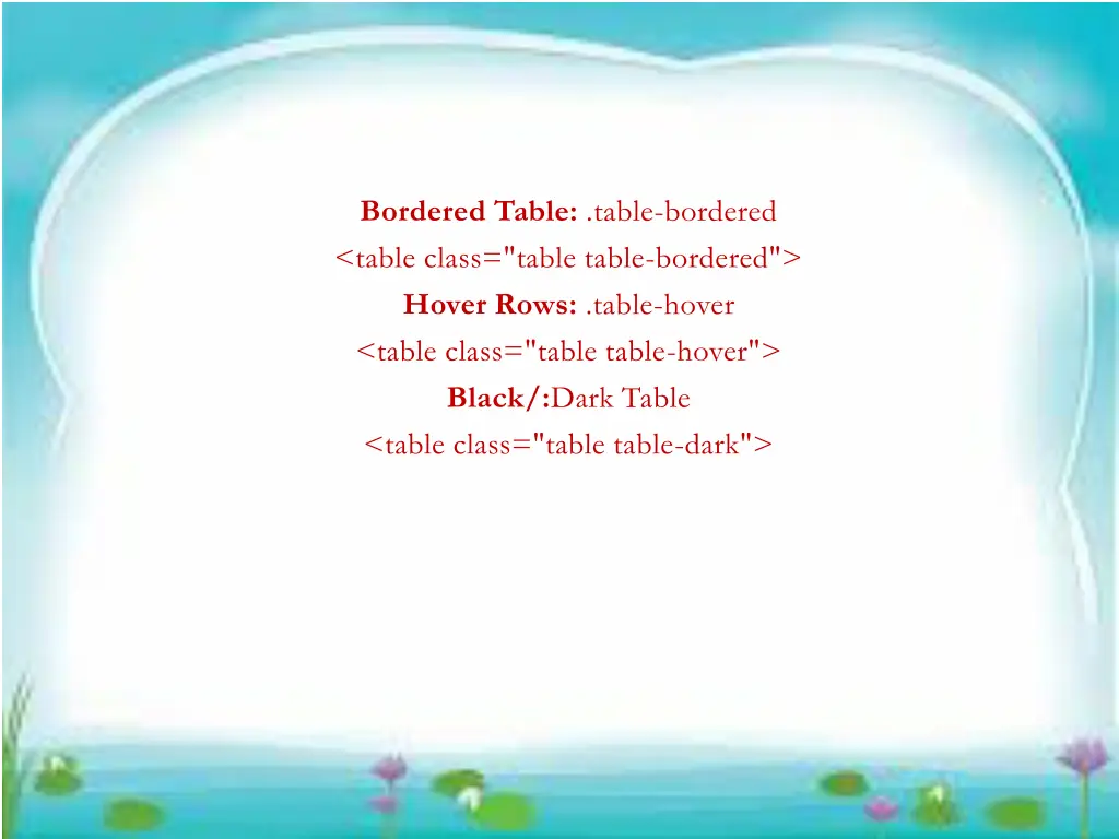 bordered table table bordered table class table