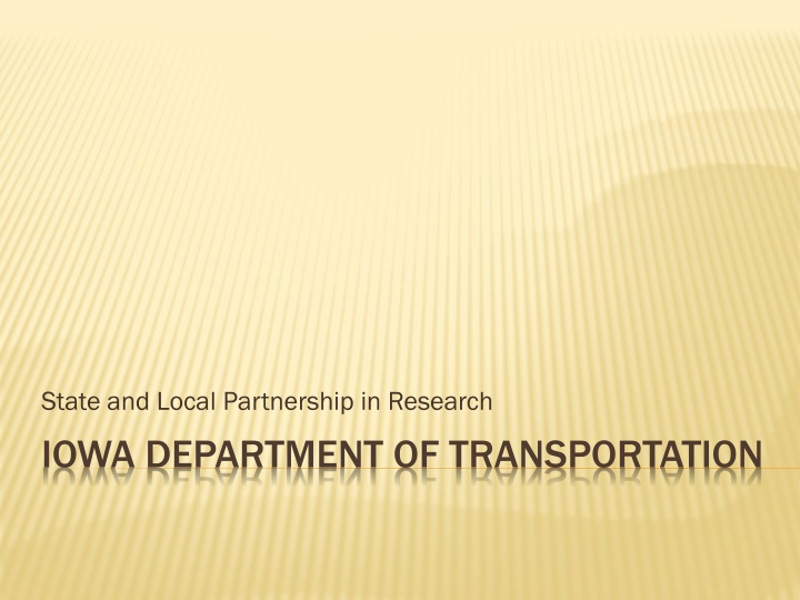 state and local partnership in research