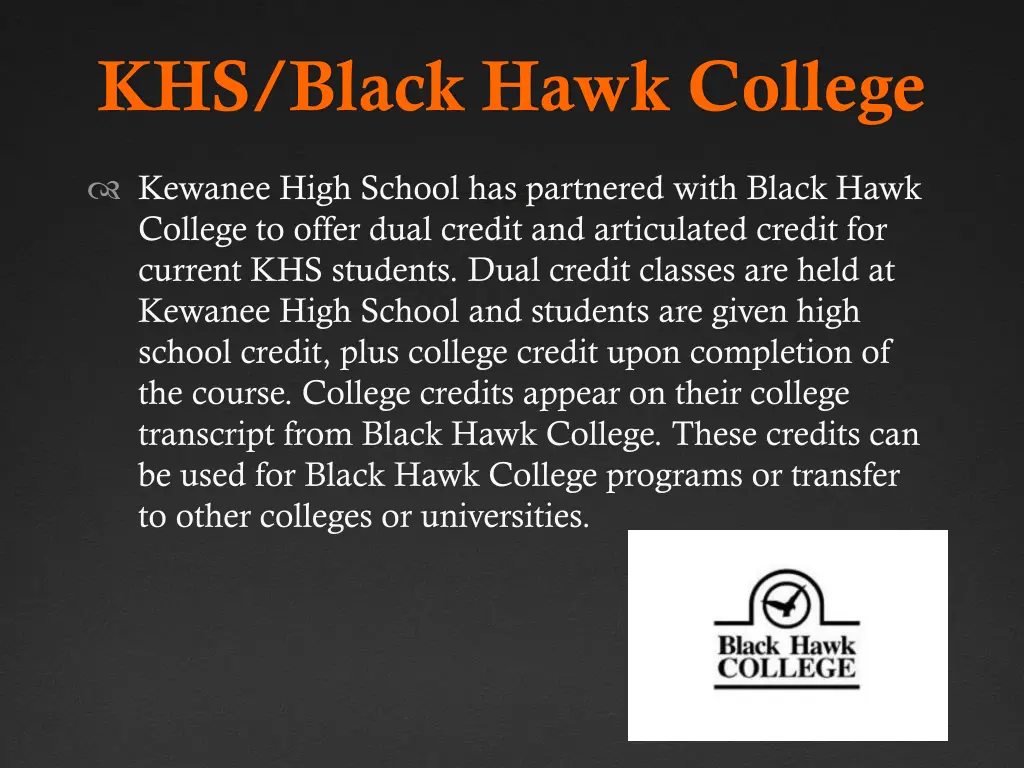 khs black hawk college