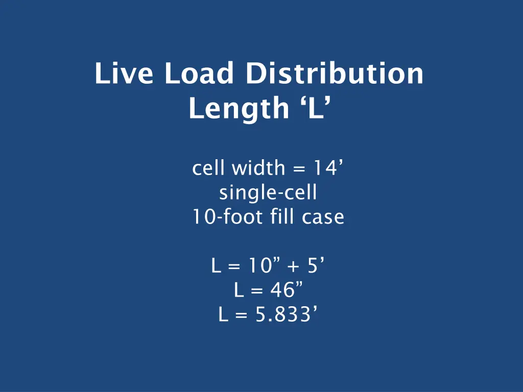 live load distribution length l 1