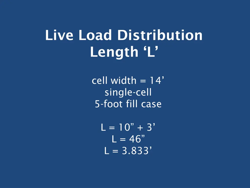 live load distribution length l