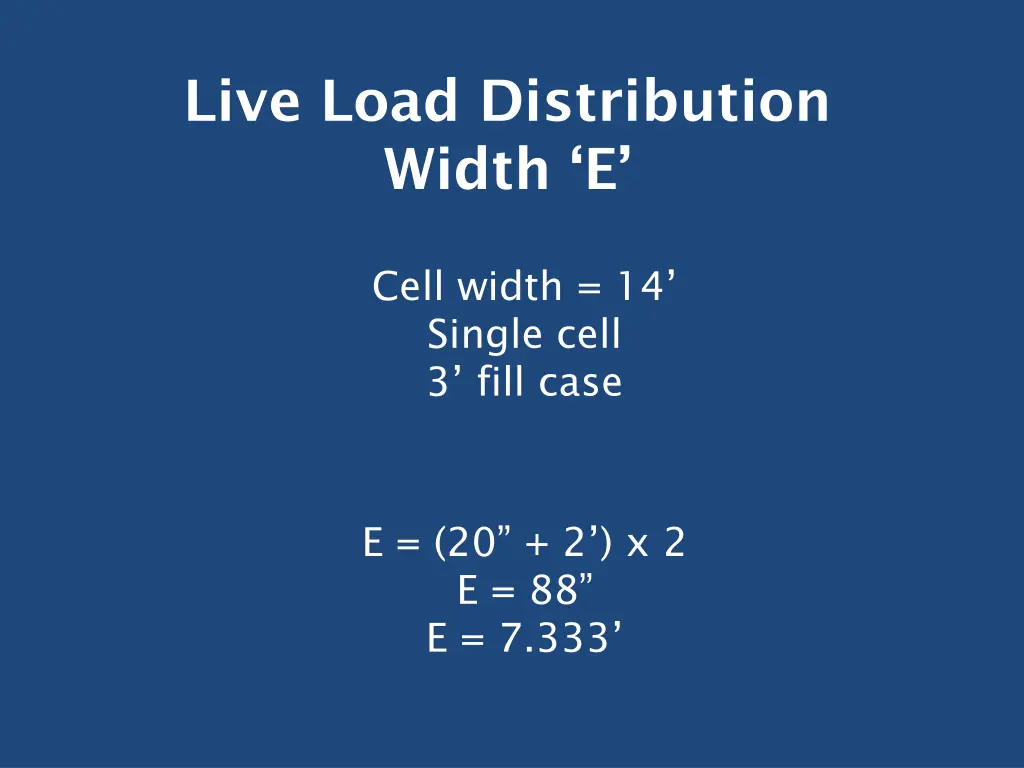 live load distribution width e 1