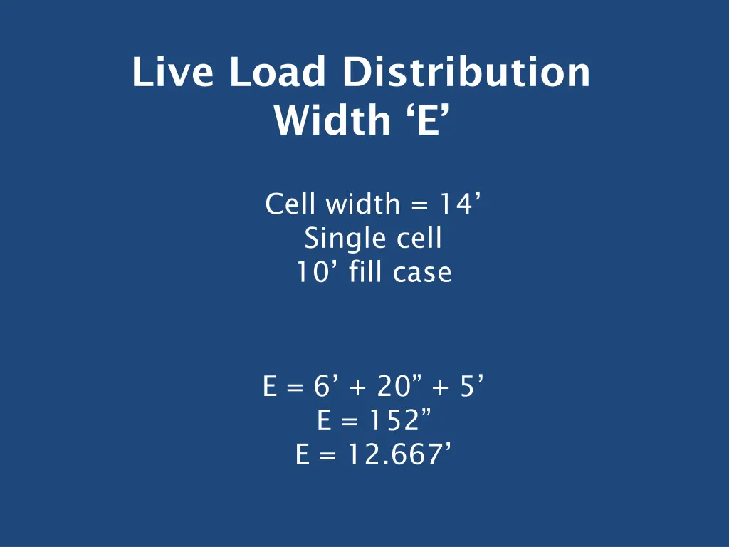 live load distribution width e 4