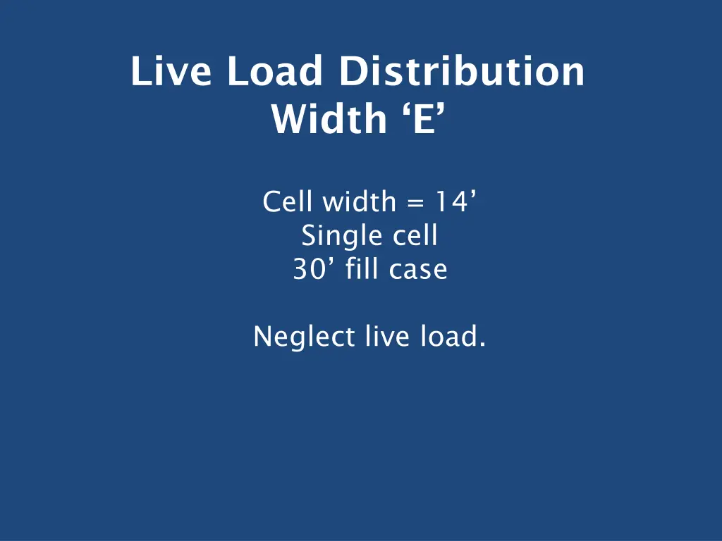 live load distribution width e 6