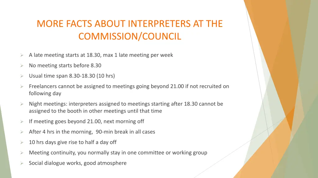 more facts about interpreters at the commission