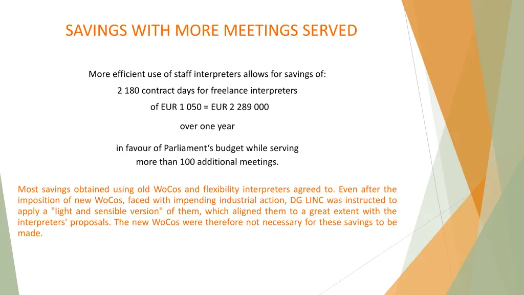 savings with more meetings served