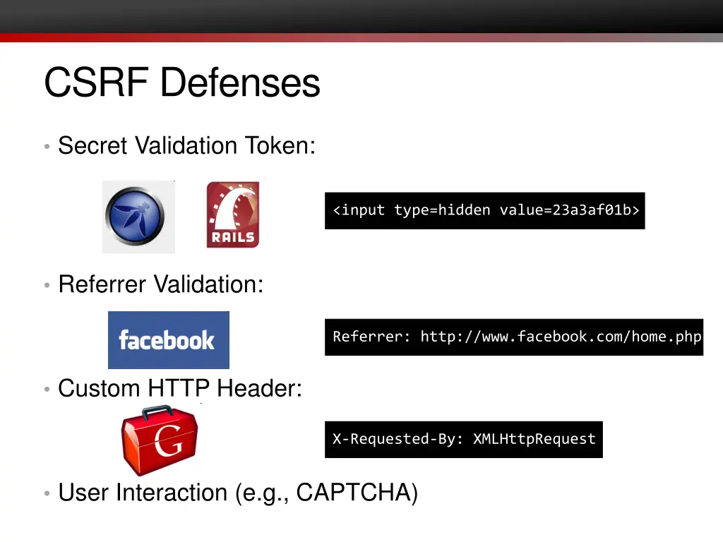 csrf defenses