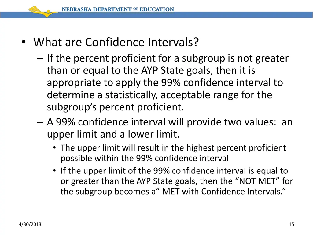 what are confidence intervals if the percent