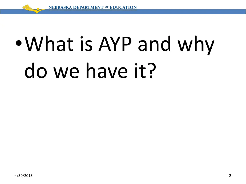 what is ayp and why do we have it