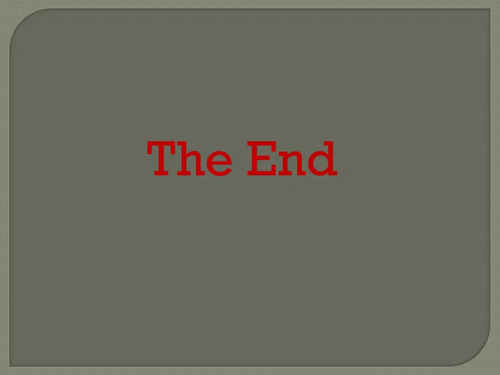 the end