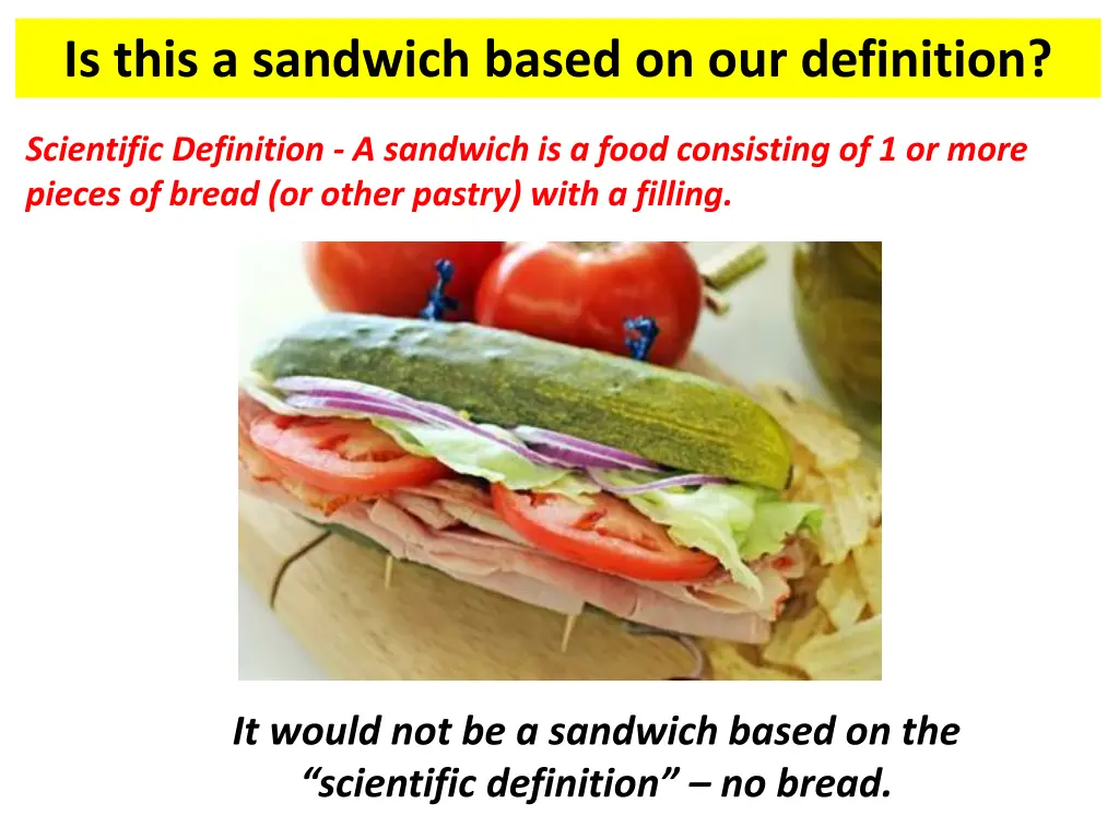 is this a sandwich based on our definition