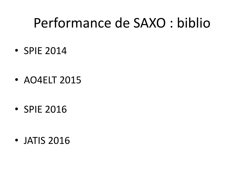 performance de saxo biblio