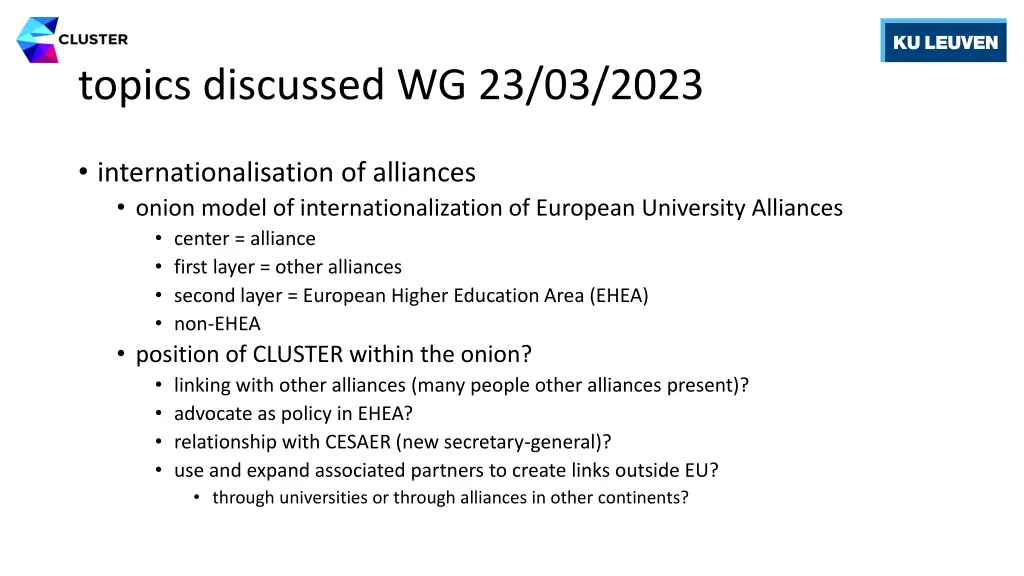 topics discussed wg 23 03 2023