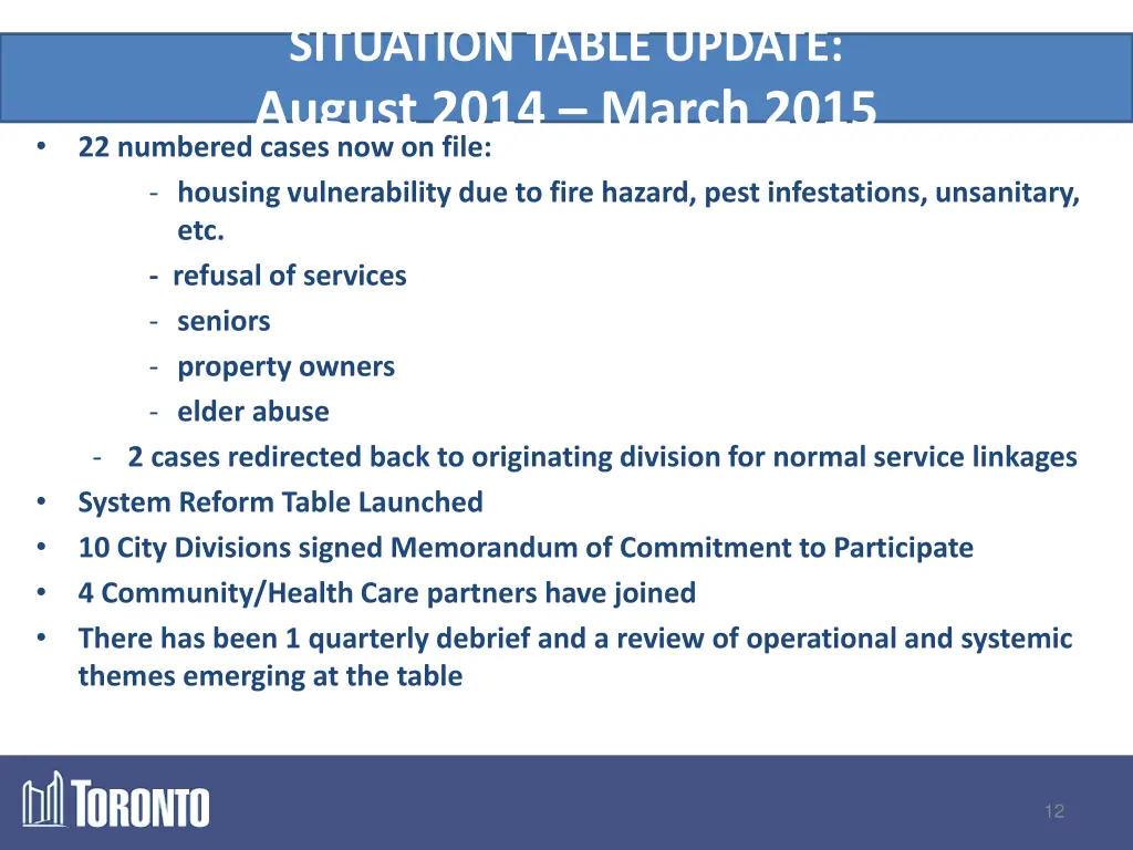 situation table update august 2014 march 2015