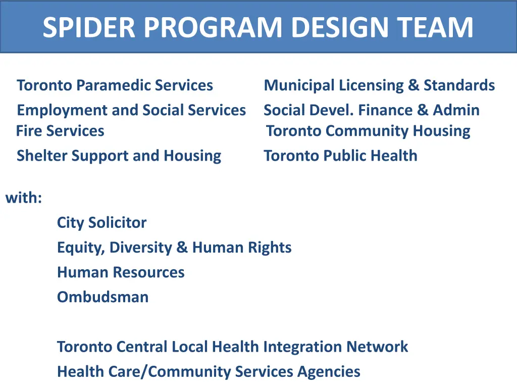 spider program design team