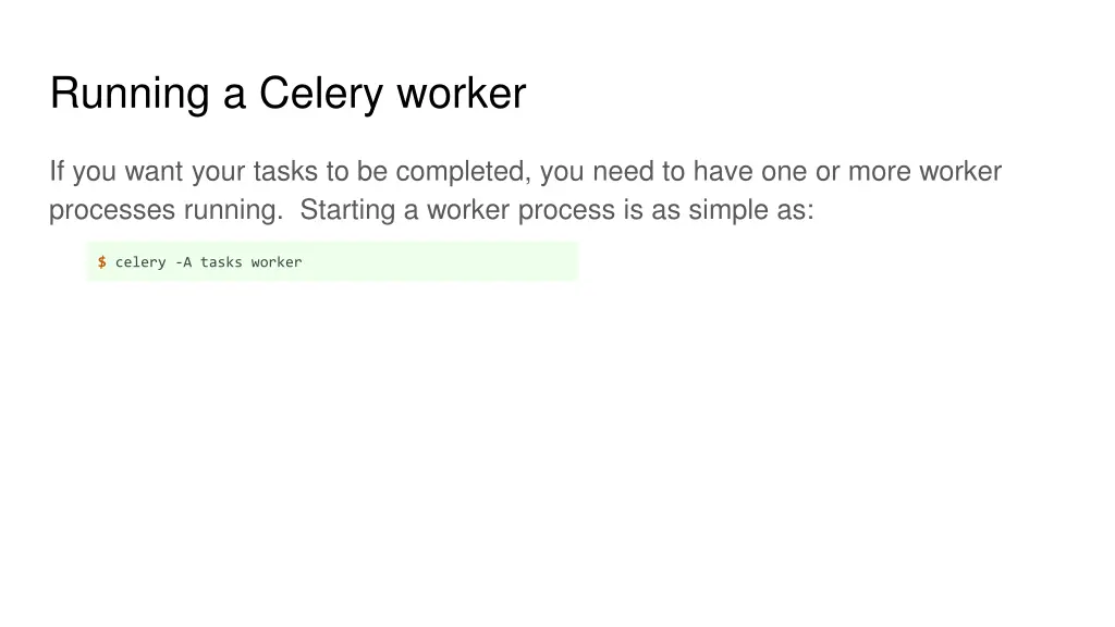 running a celery worker