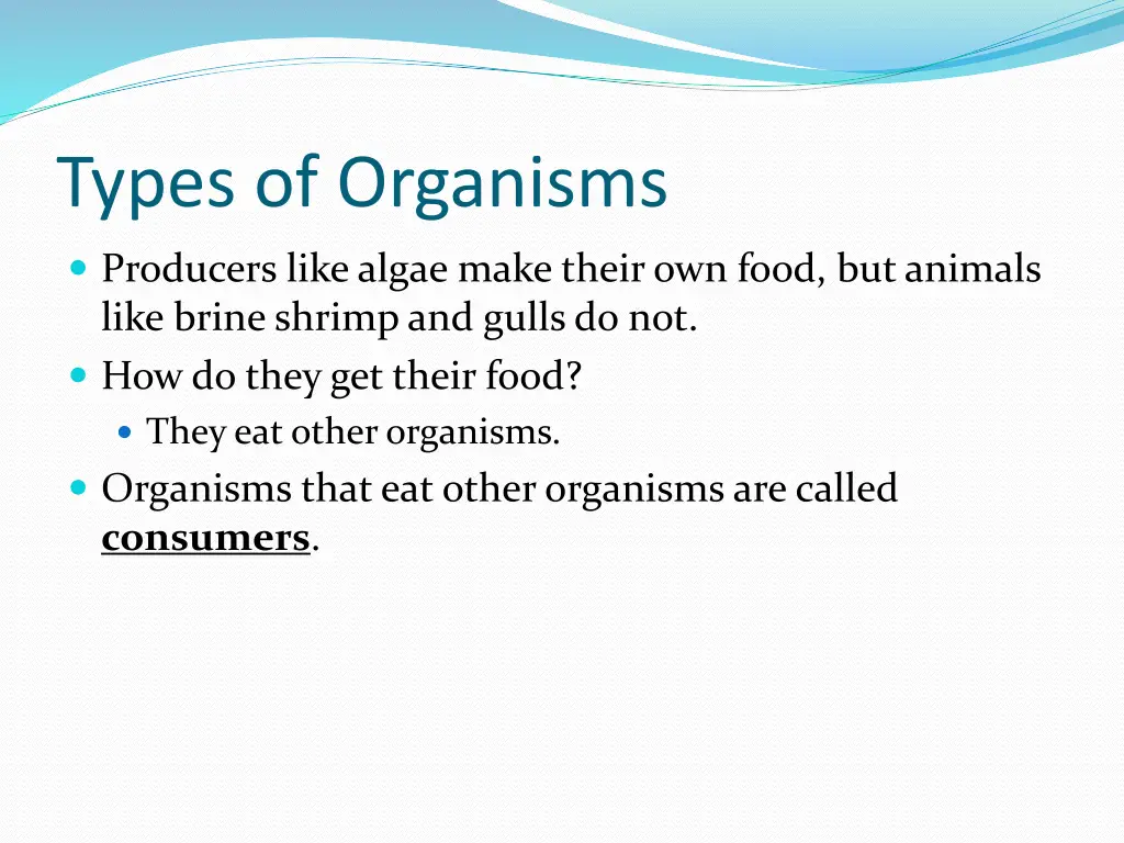 types of organisms 1