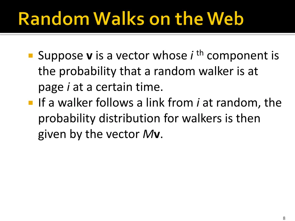 suppose v is a vector whose i th component