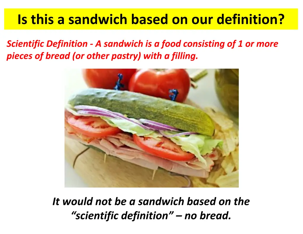 is this a sandwich based on our definition