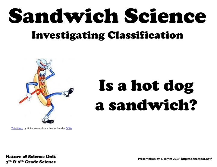 sandwich science investigating classification