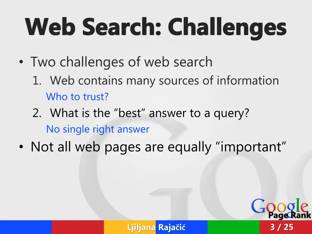 web search challenges