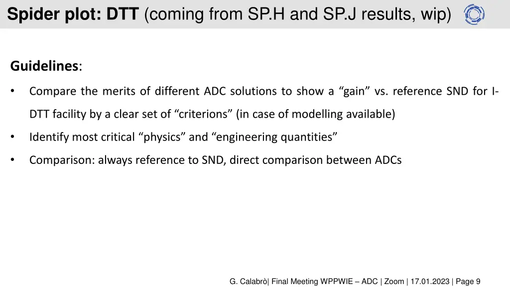 spider plot dtt coming from sp h and sp j results