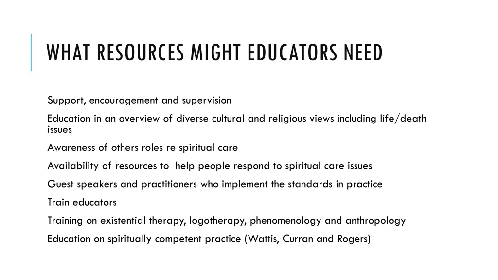 what resources might educators need