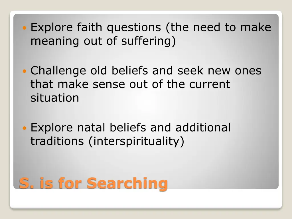 explore faith questions the need to make meaning