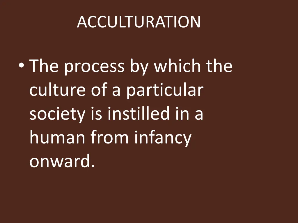 acculturation