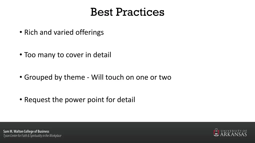 best practices