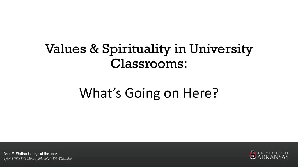 values spirituality in university classrooms