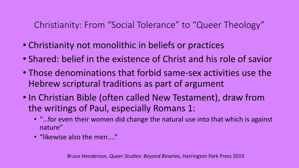 christianity from social tolerance to queer