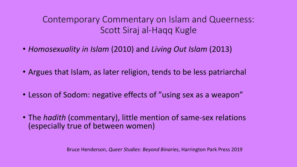 contemporary commentary on islam and queerness