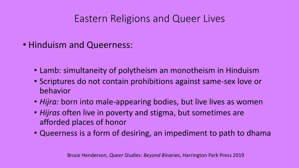 eastern religions and queer lives